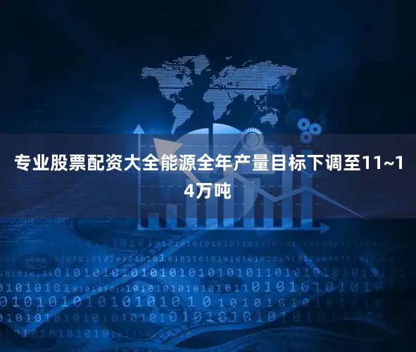 专业股票配资大全能源全年产量目标下调至11~14万吨